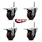 Service Caster 4 Inch High Temp Glass Filled Nylon 34 Inch Stem Caster Set with Total Lock Brake SCC-TSTTL20S414-GFNSHT-34212-4 - alternate 2